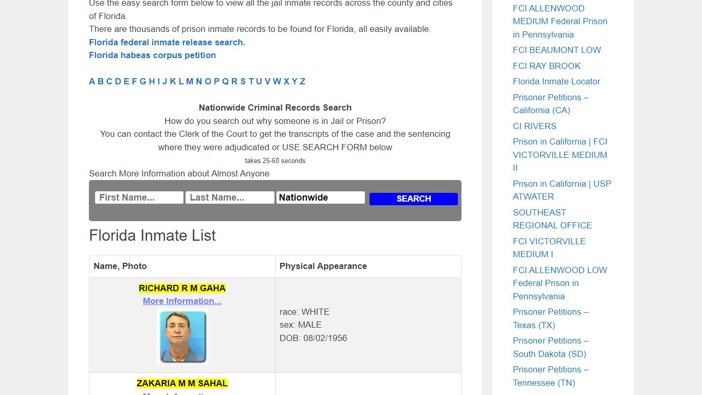 Florida Inmate Locator – Inmate Releases